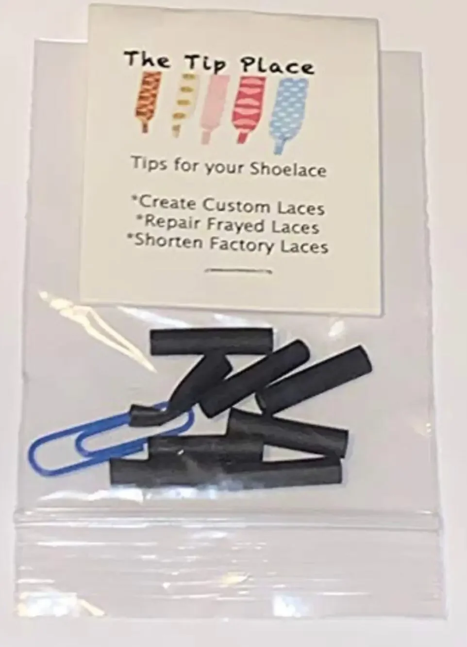 The tip of shoelace an aglet Replacement Black